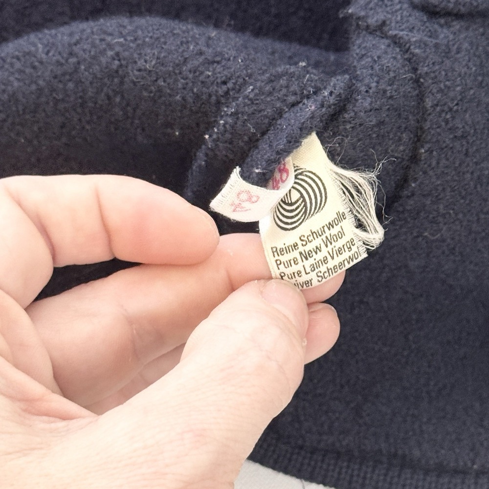 Navy Wool Blend Button-Front Blazer Jacket - image 8